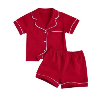 China Soft Customizes Cotton Pajamas Summer Unisex Comfortable Children Clothing Sleepwear for sale