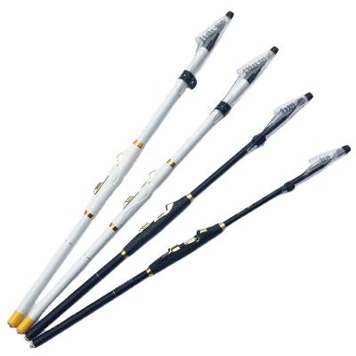 China Telescopic Spinning Carbon Fiber Fishing Tackle Carbon Fiber Rock Hand Pole Fish Tackle Rod Black/Hard White for sale