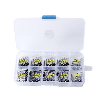 China 54pcs/Box size1-10# Portable Fishing Rod Guide Tip Repair Kit Set DIY Eye Rings Stainless Steel Seawater Fishing Rod Guide Ring for sale