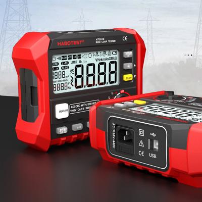 중국 HT5910 누출 스위치 검사기 LCD 디지털 저항 미터 RCD/루프 검사기 1000 데이터 저장 Voltmeter Megohmmeter 판매용