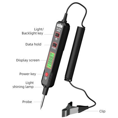 China HT86A Detector de tensión del coche pluma Tester de tensión no de contacto Continuidad de la resistencia Ohm Meter del coche de fallas de circuito de prueba del lápiz en venta