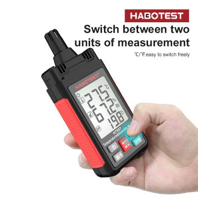 China HT607 LCD Digital Temperature Humidity Meter Professional Laboratory Thermo-Hygrometer Farm Plastic Shed Moisture Meter for sale