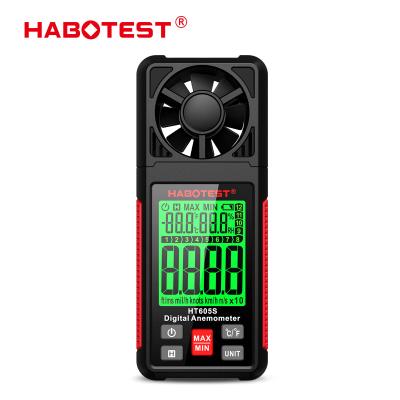 China HT605S Digitales Anemometer Luftstrom Windgeschwindigkeitsmesser LCD Hintergrundbeleuchtung Professionell 3 in 1 Thermometer Hygrometer Anemometer zu verkaufen