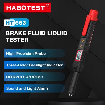 China HT663 Teste de fluido de travagem de automóvel medidor Teste de óleo líquido analisador para DOT3 DOT4 DOT5.1 Pen de verificação da qualidade do óleo de travagem à venda