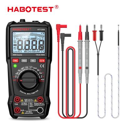 China HABOTEST HT135 Digital Multimeter 1000V 10A 4000 Counts AC/DC Transistor Tester Electrical NCV Test Meter Profesional Multimetr for sale