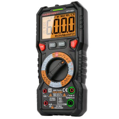 중국 Habotes HT118 AC DC Tester Meter Auto Range Digital Multimeter Voltmeter with Resistance Frequency T-RMS 판매용