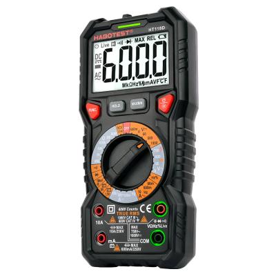 China HT-118A New Digital Voltmeter-Amperemeter-Kapazitanz Hz-Prüfvorrichtung Vielfachmessgerät-Hand-AC/DC mit Taschenlampen-billigem Vielfachmessgerät zu verkaufen