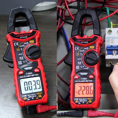 China Probador de diodo verdadero de la temperatura de la frecuencia de la capacitancia del ohmio del amperio de voltio de la CA DC del RMS del multímetro del metro de la abrazadera de Digitaces del PDA en venta