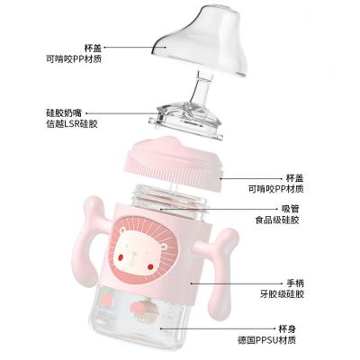 China BPA Free Mummy's Choice First Triangle PPSU Baby Bottle Gravity Ball Pipette Bottle Special Suction Spout for sale