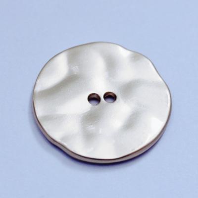 China Wholesale Nickel Free Clothes Front Glod Round 2-HOLES Zinc Alloy Sewing Button Sew Button for sale