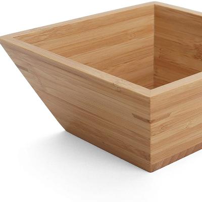 China Viable high quality factory wholesale round wooden bamboo salad bowl for sale