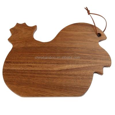 China Sustainable Gifts Natural High Quality Personalized Animal Chicken Shaped Cute Small Cutting Board , Wooden Cutting Board for sale