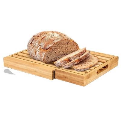 China Sustainable Bread Slicer Cutting Guide With Organic Bamboo Knife Bread Cutter For Homemade Bread for sale