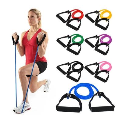 China Fitness Eco-Friendly Rubber Workout Rope Yoga 120cm Pull Resistance Tension Band for sale