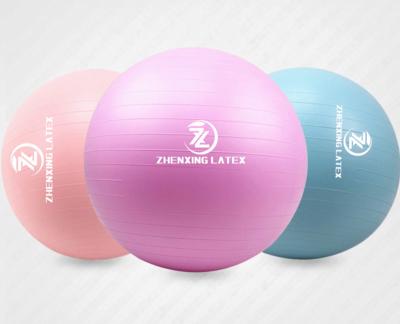 China Durable Wholesale Size 55/65/75 cm Anti-shatter Exercise Balance Stability Fitness Ball Soft PVC Yoga Ball With Pump for sale