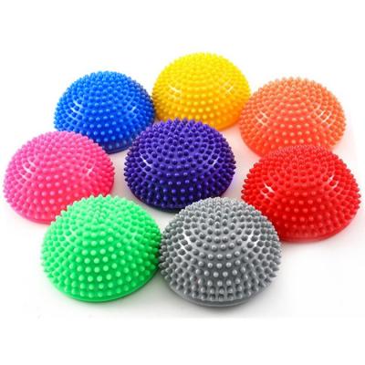 China Hot Selling Anti-skid Colorful PVC Durian Ball Yoga Massage Ball Inflatable Foot Massage Ball for sale