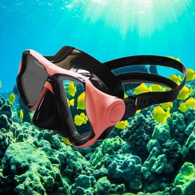 China MK-M22 Tempered Glass Hard High Quality Clear Tempered Glass Pique Masks Gear Snorkeling Mask for sale