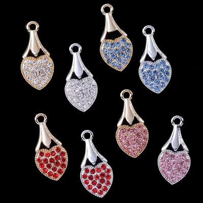 China Vintage Heart-shaped Metal Pendant Retro Earrings Bracelet DIY Charm Jewelry Handicraft Making for sale