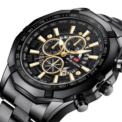 China Auto Date Men's steel belt glow-in-the-dark calendar waterproof quartz watch non-multi-functional fashion men's watch students fashion men for sale