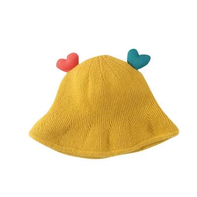 China Image Baby baby hat cute super cute spring and autumn knitted children's fisherman hat Korean version of boys and girls fashion autumn for sale