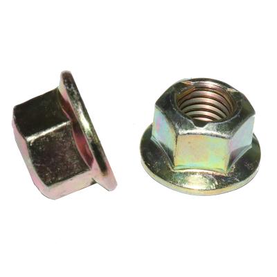 China Best High Reliability Standard Hex Weld Nuts Coloring Zinc Locking Flange Nuts for sale