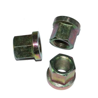 China High Reliability Factory Prices Hex Coupler Nut Hexagon Flange Nuts With Color Zinc Damped Nuts for sale