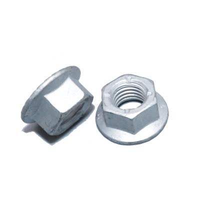 China Best High Reliability Standard Hex Nuts With Flange Teeth Hexagon Flange Lock Nuts for sale