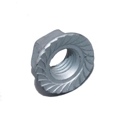 China High Reliability Large Material Hex Nuts With Flange Teeth Hexagon Flange Lock Nuts for sale