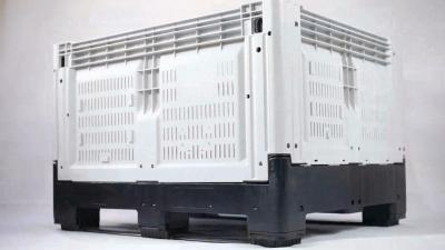 China Caja plegable del transporte plegable plástico agrícola de la plataforma de las cajas plásticas 1210H760B para las ventas euro en venta