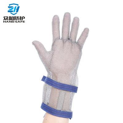 China Cut Resistant Steel Mesh 316L Metal Mesh Anti Cut Bite Resistant Cut Work Gloves for sale