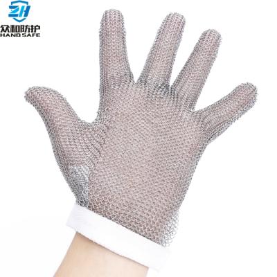 China Durable Cut Heavy Duty 5 Protection Level Safety Steel Hand Food Grade Gloves for sale