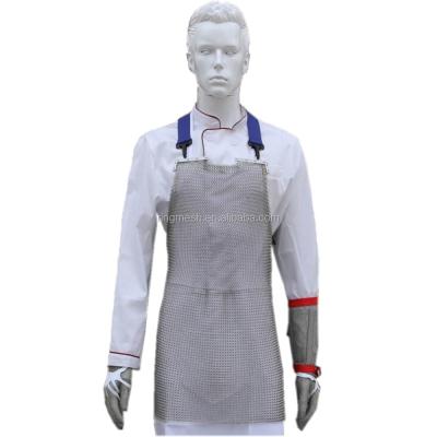 China Body Protection Level 2 Protection Stainless Steel Mesh Body Protector Butcher Apron 55x75cm Anti Cut for sale