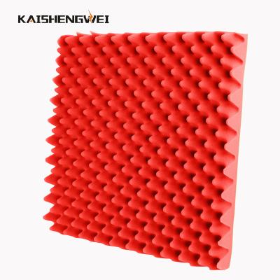 China Contemporary 60*60*5cm red egg crate soundproof foam soundproof studio soundproof acoustic foam for sale