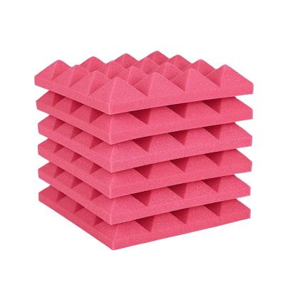 China Contemporary 30*30*5CM red  Egg Crate Sound Absorption Noise Reduction Foam Acoustic Board for sale