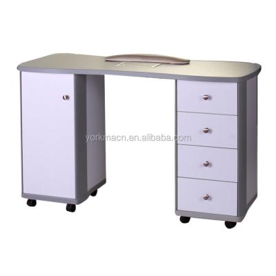 China Modern Manicure Table 2019 Nail Table Salon Furniture Double Nail Table Nail Tech Table for sale