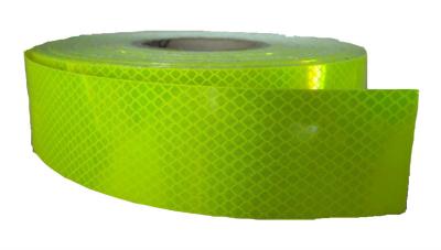 China Fluorescent Yellow Green PVC Reflective Tape for sale