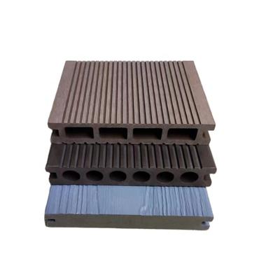 China Quanshi Eco-friendly Exterior Synthetic Teak Wood Plastic Decking wpc Decking for sale