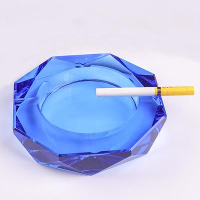 China Europe Boming Colors K9 Funny Cigarette Ashtray Crystal Octagon Shaped Ashtrays for sale