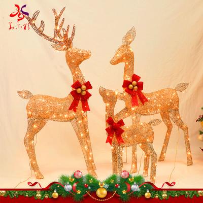 China Commercial Use Outdoor Waterproof Christmas Decoration Led Reindeer Pattern Light Christmas Decoration LED Light Reindeer for sale