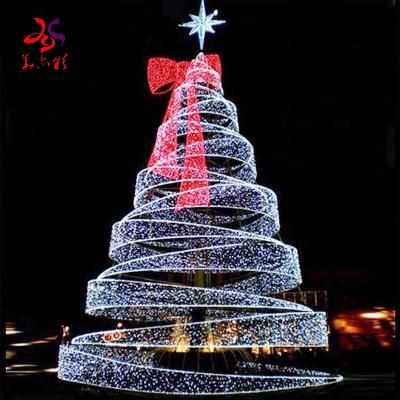 China 2021 Commercial Use Giant Braid Decoration Ball Inflatable Led Artificial Modern Spiral Lit Christmas Tree Stands Pattern Lights for sale