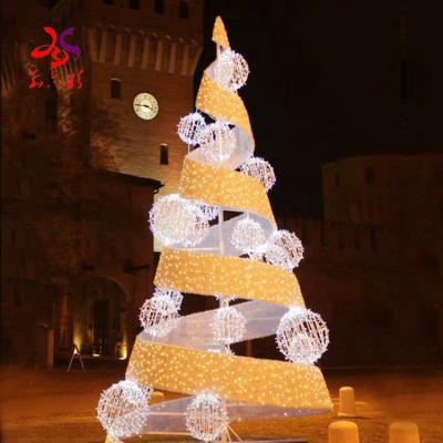 China Commercial Outdoor Metal Christmas Trees Giant Outdoor Christmas Pattern Light Lighting Tree For Shopping Mall Decoration for sale