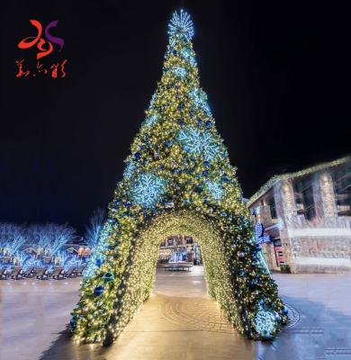 China Outdoor Lighting Artificial Christmas Tree 50ft Giant Holiday Decoration 12ft 20ft 30ft 40ft Large Tall For Outdoor Commercial Holiday Decoration for sale