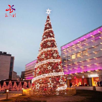 China Holiday Decoration 12ft 20ft 30ft 40ft Large Commercial Outdoor Lighting 50ft Giant PVC Artificial Christmas Tree for sale