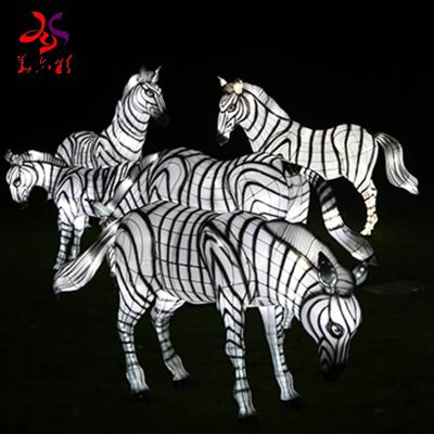 China Festival Festival Decoration Lanterns Customized Shape Animal Horse Silk Lantern for sale