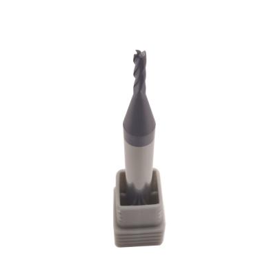 China 65HRC 4 Fluiten 2mm Wolframcarbide Endmill voor Hard Staal Te koop