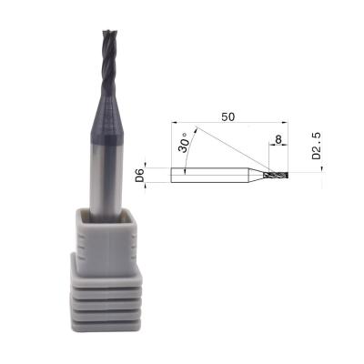 China Carburo cementado Endmill de la flauta 65HRC 4 para la aleación del titanio en venta