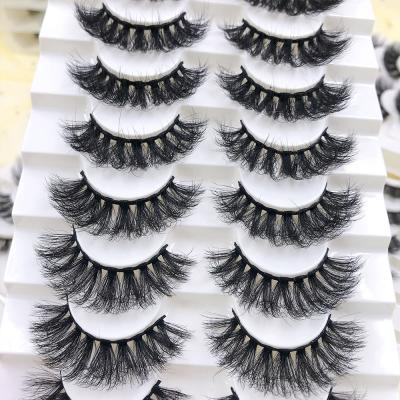 China Wholesale Long Lashes False Eyelashes 3D Fluffy Natural Mink Strip Lashes 8 Pairs for sale