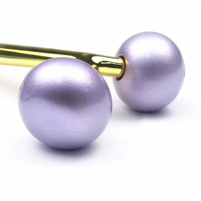 China Hot Selling Beauty Metal V Shape Mini Quartz Massager 3D Purple Wrinkle Remover Roller for sale