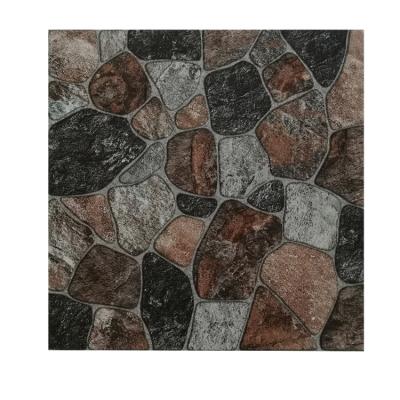 China Cheap Flooring Tiles 400x400MM Simple White Exterior Metallic Glazed Art Ceramic Tiles for sale