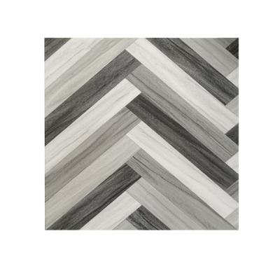 China Glazed Gray Ceramics Wood Tiles Porcelain Modern Lightweight Ceramic Tiles Living Room Metal Flooring for sale